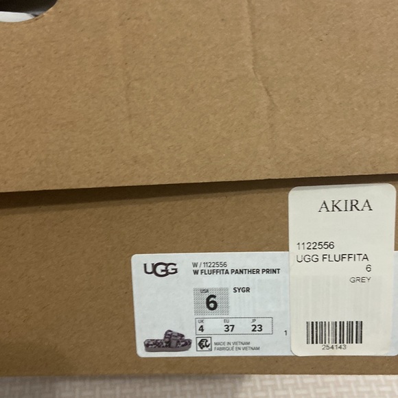 UGG FLUFFITA PANTHERA PRINT SLIDE NEW SIZE 6 IN BOX - Picture 4 of 4